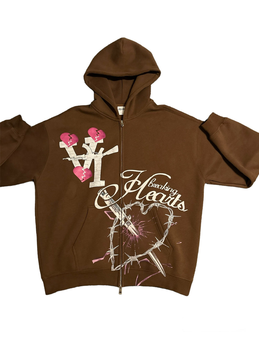 Brown BHLA Zip Up Hoodie